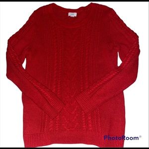 Old Navy Oversized Knit Sweater Red Sz L